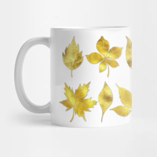 Golden Floral Plants Mug